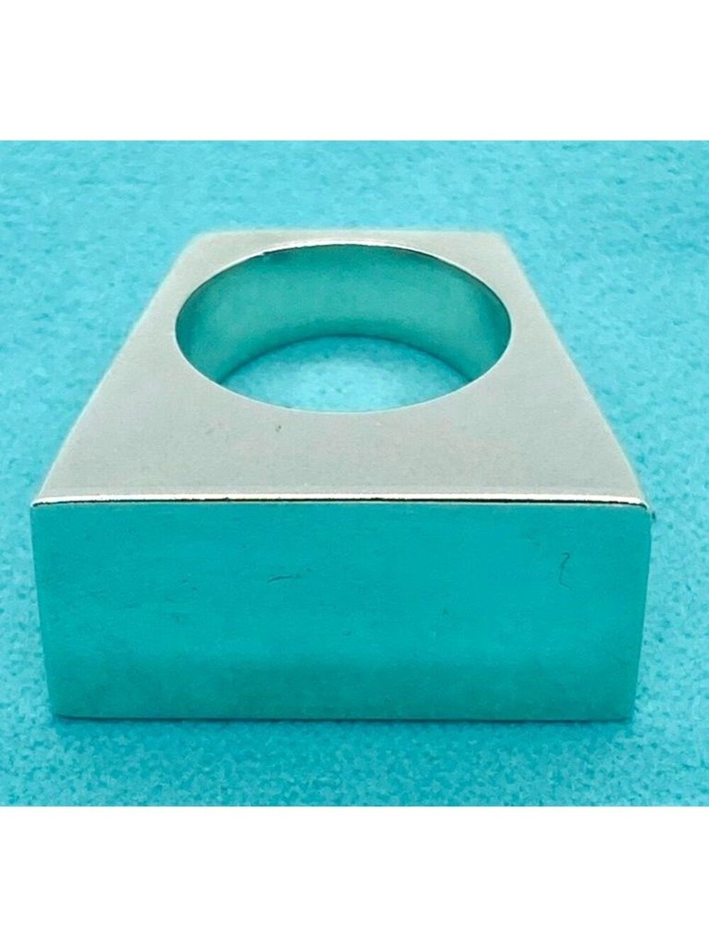 Tiffany & Co Gorgeous OUT OF RETIREMENT BLOCK Sterling Silver 925 Ring 5.75